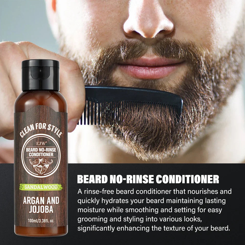 EJW Sandalwood Beard Shampoo & Conditioner Set – Argan & Jojoba