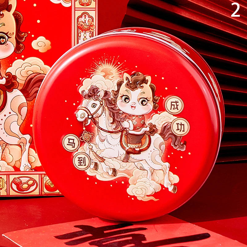 Chinese New Year Tin Box | Year of the Horse & Panda Design