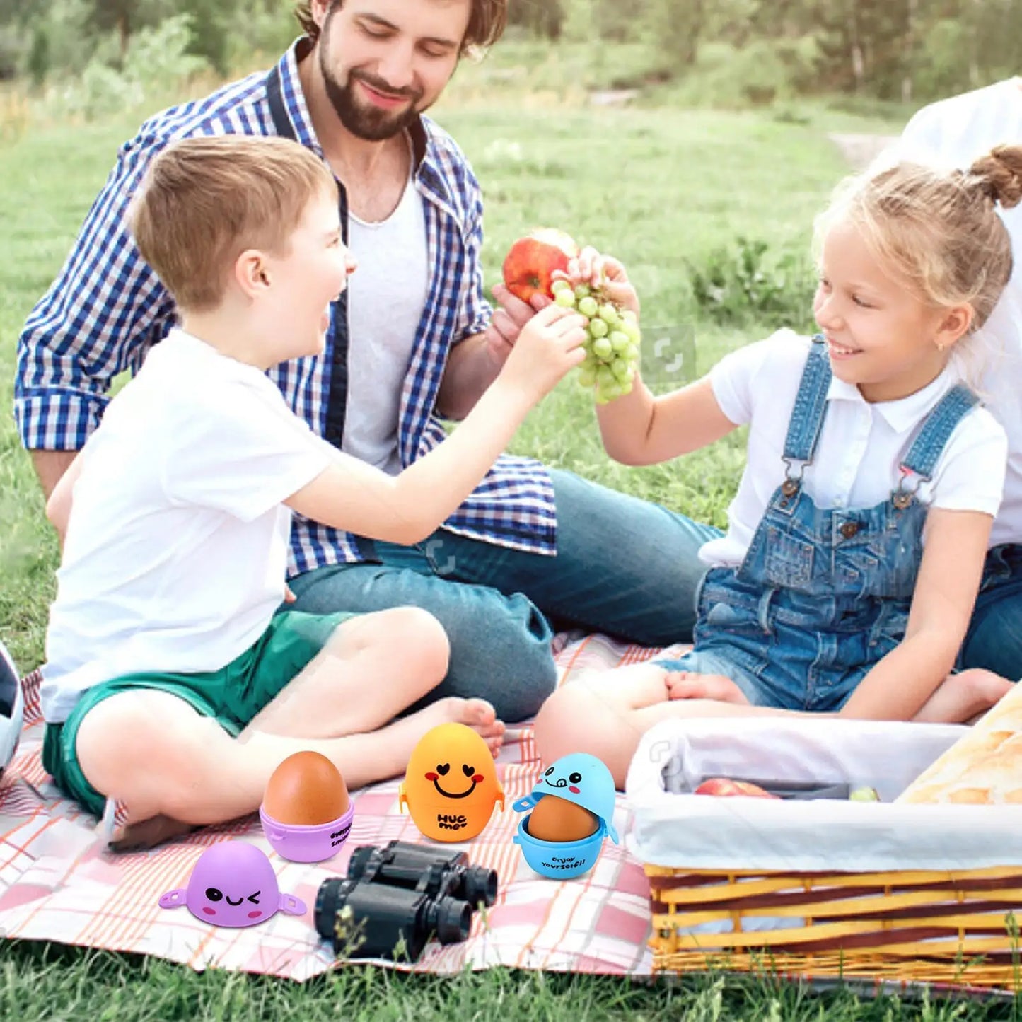 Portable Cartoon Egg Holder Box – Travel & Outdoor Egg Organizer