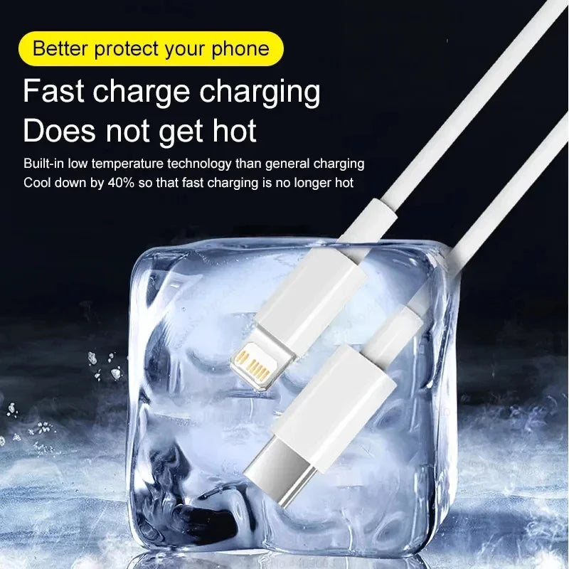 PD 20W Fast Charging Cable for iPhone 11 12 13 14 – 1M & 2M