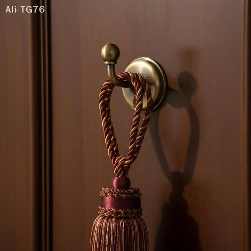 2PCS Metal Curtain Holdback Hooks – Zinc Alloy Wall Tie Backs