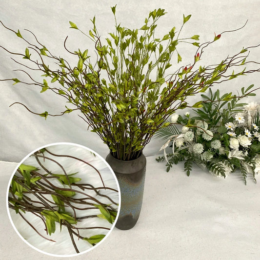 112cm Silk Dragon Whisker Leaf Artificial Branch | Green Décor Artificial Flower Branch Peaceful Pleasures Health and Wellness