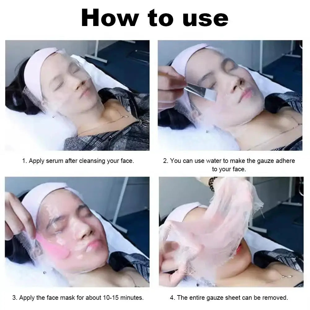 50-Pack Disposable Facial Gauze Sheets – Soft Face Mask Sheets
