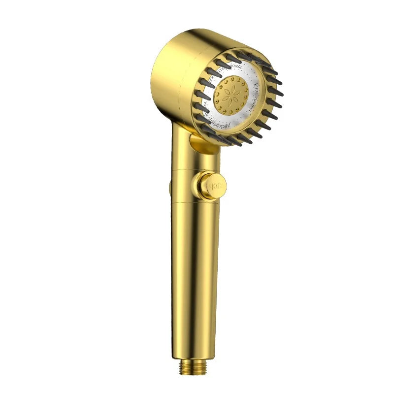 3-Mode High-Pressure Filtered Handheld Shower Head & Massage Brush