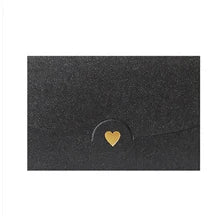 (20 pieces/lot) 10.5*7CM Small Greeting Card Name Card Envelope Hot Stamping Love Pearlescent Paper Mini Envelopes Peaceful Pleasures Health and Wellness 20pcs Black