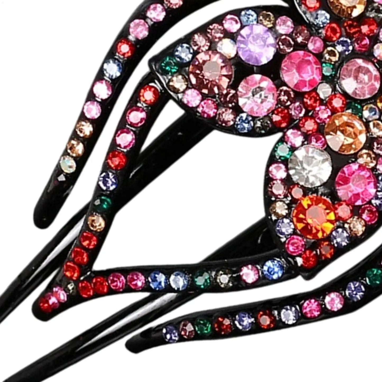 Crystal Flower Duckbill Hair Clip – Rhinestone Barrette for Women
