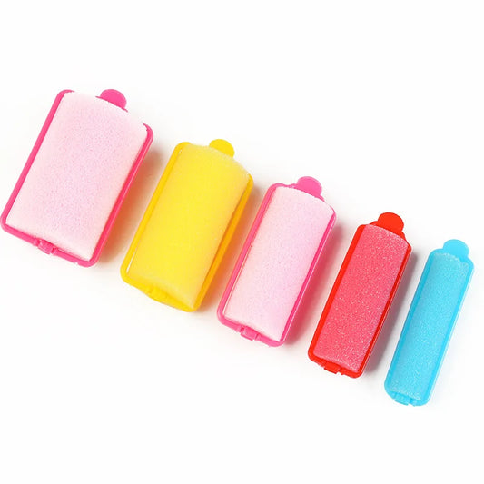 10/12/14/8/6pcs Sponge Hair Curler Foam Rollers Hair Styling Tools DIY Pink/Yellow Curling Easy Tool Hair Accessories Peaceful Pleasures Health and Wellness 4.8cm