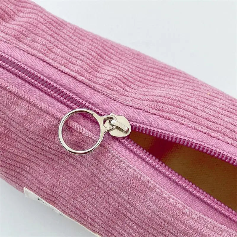 Pencil Bag Large Capacity Simple Cute Pencil Case Large Capacity Multifunctional Canvas Pen Box Desktop Stationery Organizer Peaceful Pleasures Health and Wellness