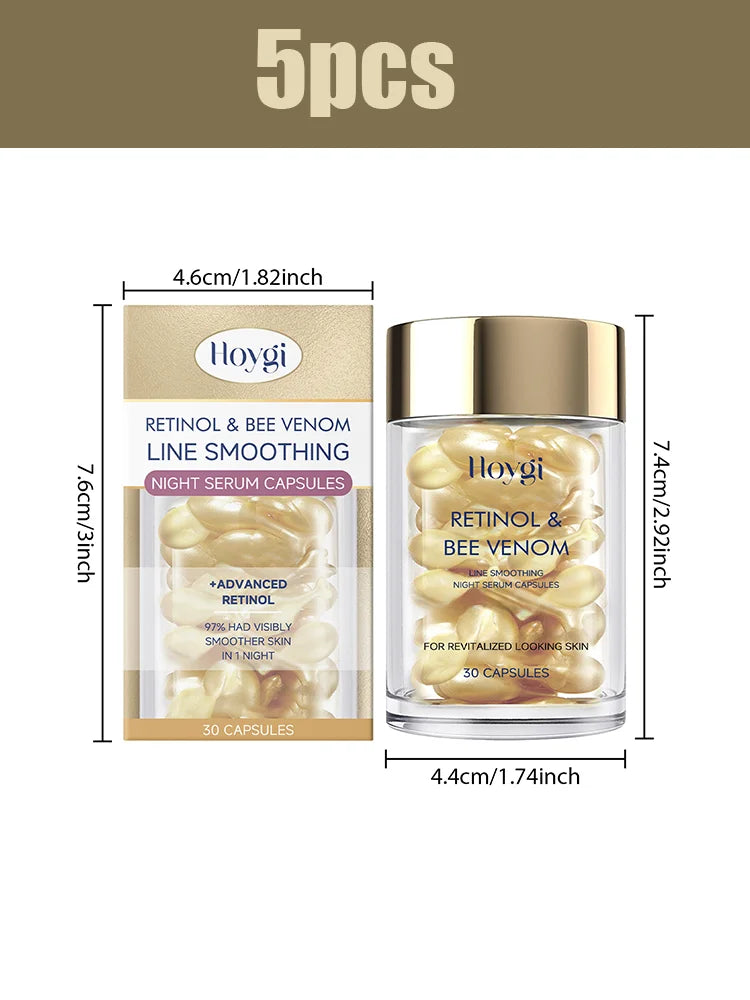 Hoygi Retinol & Bee Venom Night Serum Capsules | Anti-Aging