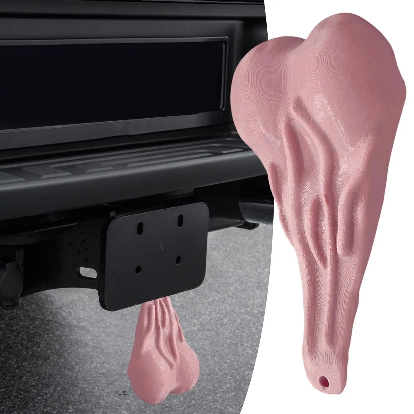 Truck Balls Nuts Funny Bumper Ornaments Prank Gag Automotive Decorative Accessories for Men Boyfriend Husband Friends Adult Gift Peaceful Pleasures Health and Wellness