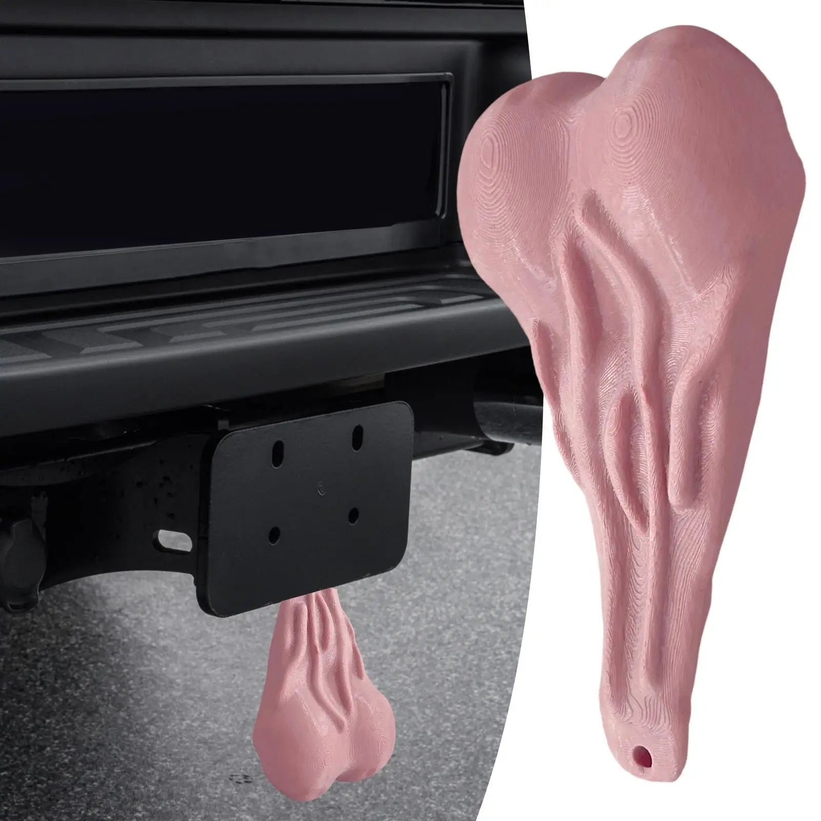 Truck Balls Nuts Funny Bumper Ornaments Prank Gag Automotive Decorative Accessories for Men Boyfriend Husband Friends Adult Gift Peaceful Pleasures Health and Wellness