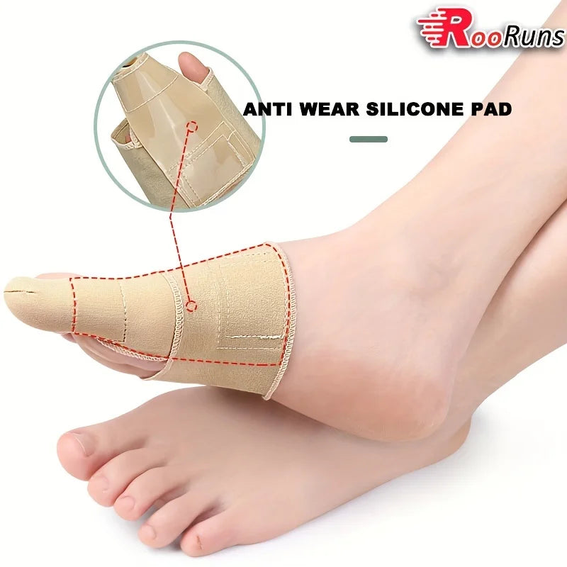 One Pcs Thumb Sleeve Breathable Thumb Straightening Wrap With Wear-Resistant Silicone Pad For Comfortable Walking Peaceful Pleasures Health and Wellness