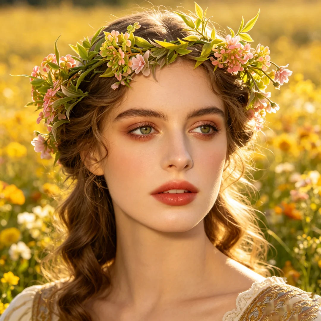 Bohemian Wreath Imitation Flower Hairband Women Fashion Wedding Hair
