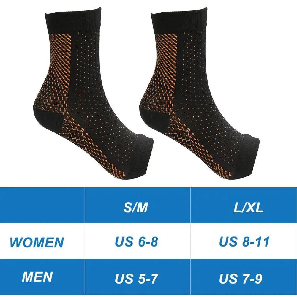 Compression Sleeve Socks for Swollen Feet & Ankles | 15–20 mmHg