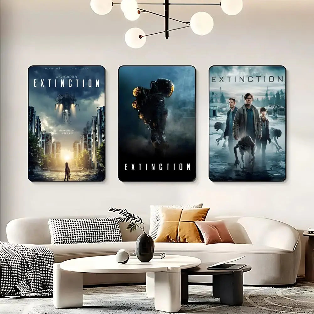 Movie E-Extinction HD Wall Poster | Self-Adhesive Waterproof Art Movie Wall Poster Peaceful Pleasures Health and Wellness