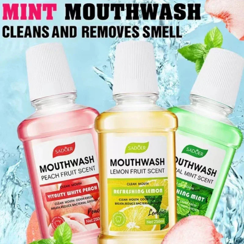 SADOER 250ml Plant Extract Mouthwash | Lemon Mint Peach