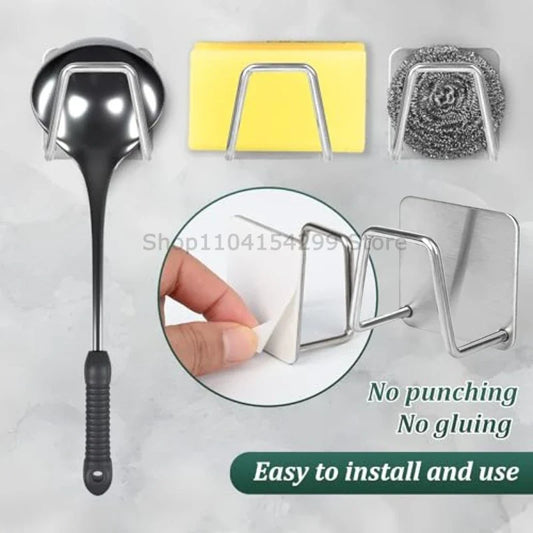 Stainless Steel Sink Sponge Holder | Adhesive Wall Organizer Sink Sponge Holder Oasis Select