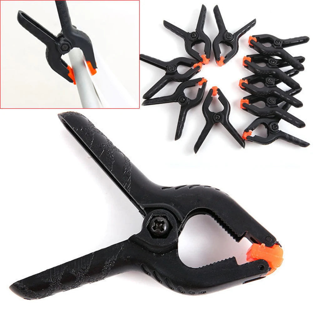 10pcs Backdrop Clamps Peg Black Backdrop Stand Clips Portable Durable Multi-function Creative Convenient for Advertising Display Peaceful Pleasures Health and Wellness black