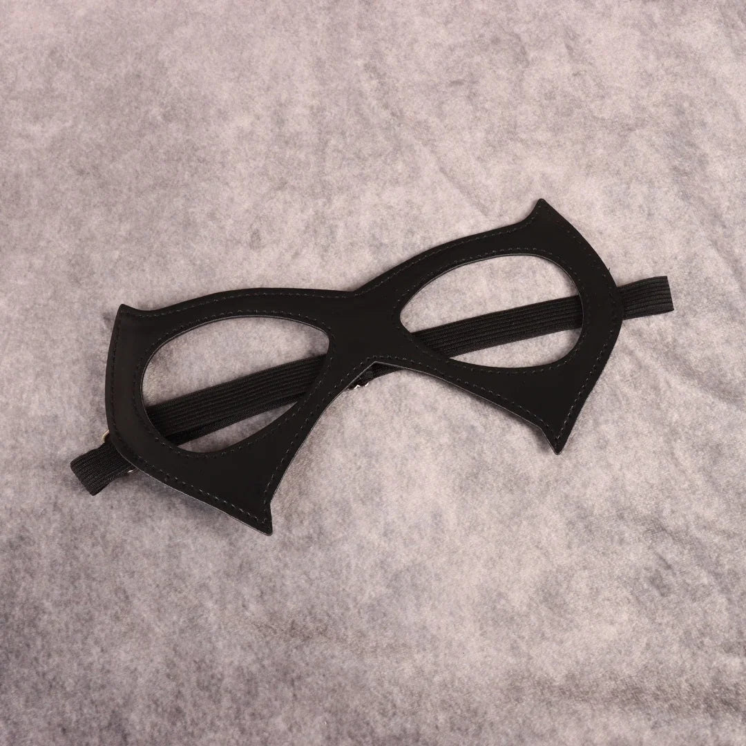 Black Gothic Harajuku Punk Sexy Cat PU Leather Eye Mask Masquerade