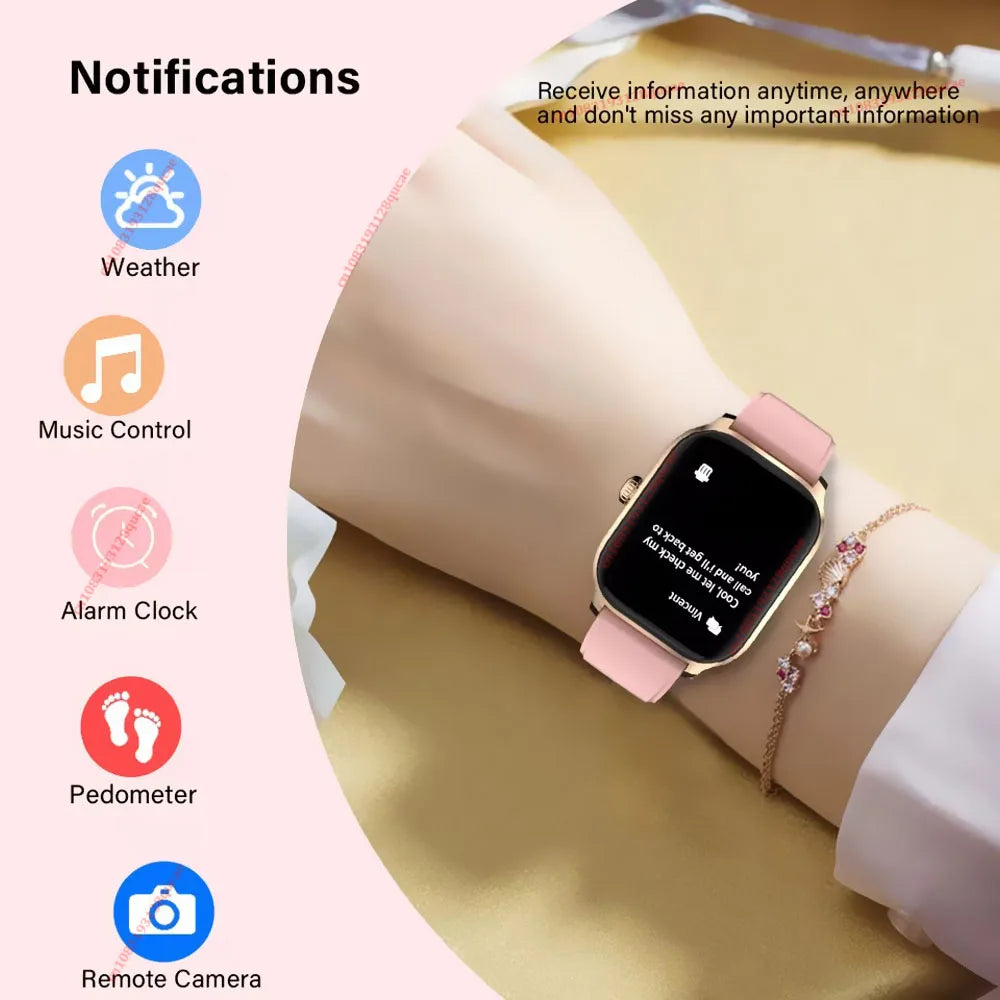 H9 Smart Watch Men Women Sports Fitness Tracker 2.01 HD Screen Bluetooth Talking Blood Pressure Smart Watch For Android IOS Ma27 Peaceful Pleasures Health and Wellness