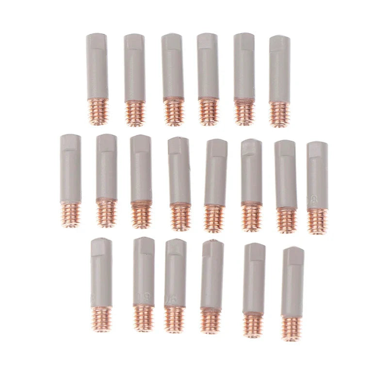2-Pack 15AK MIG Welding Contact Tips – M6 Coated Copper Nozzle