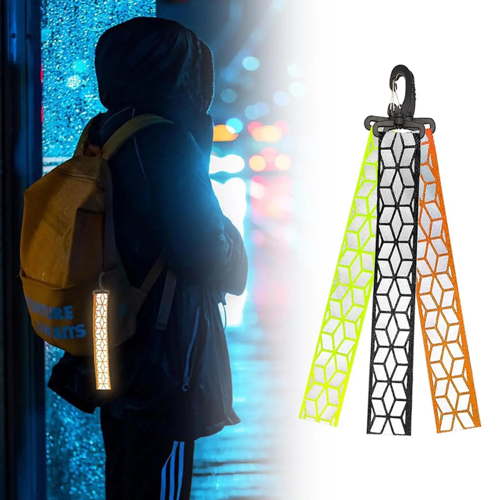 Reflective Safety Pendant Lightweight 360 Degree High-Visibility For Backpack & Keychain Outdoor Night Running Cycling Hiking Peaceful Pleasures Health and Wellness