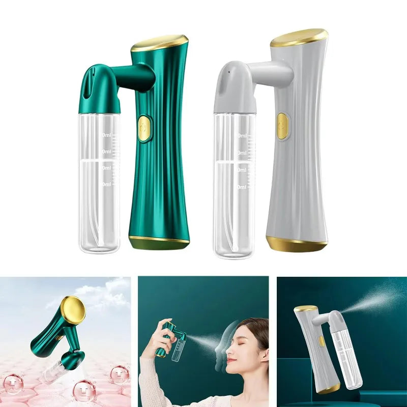 Handheld Facial Steamer Sprayer - Portable Humidifier for Deep Moisturizing & Skin Replenishment, Beauty Care Tool - White Peaceful Pleasures Health and Wellness
