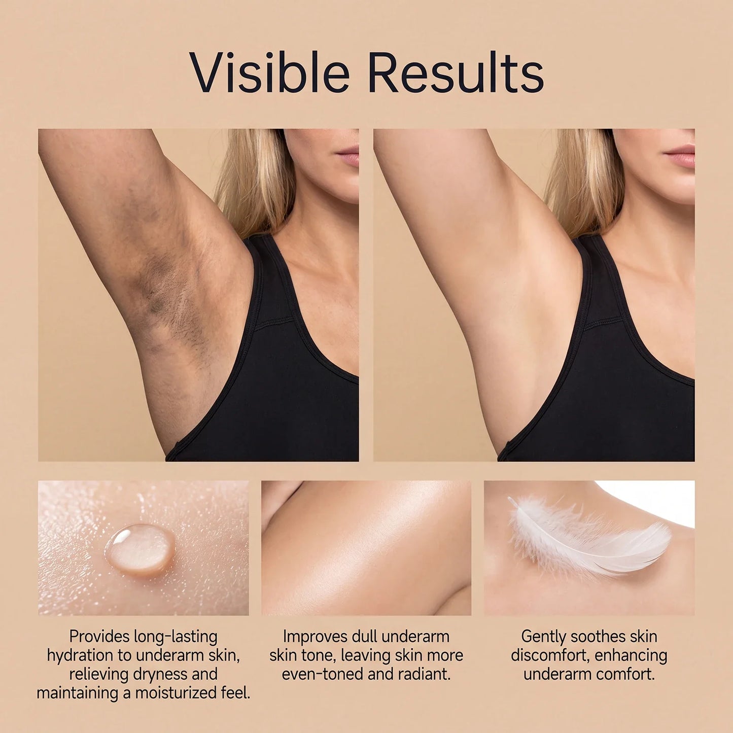 Underarm Brightening Cream – Vitamin C, Hydrating, Non-Greasy
