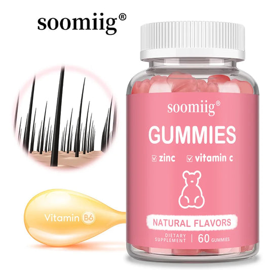 Vitamin C + Zinc Gummies | Immune, Skin & Hair Support – 60ct Immune Support Supplement Peaceful Pleasures Health and Wellness