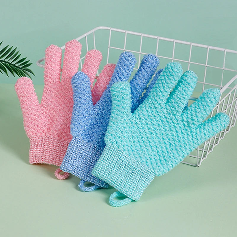 2PCS Exfoliating Bath Gloves Set for Shower Deep Cleaning Body Scrubbing Gloves for Women And Men Peaceful Pleasures Health and Wellness