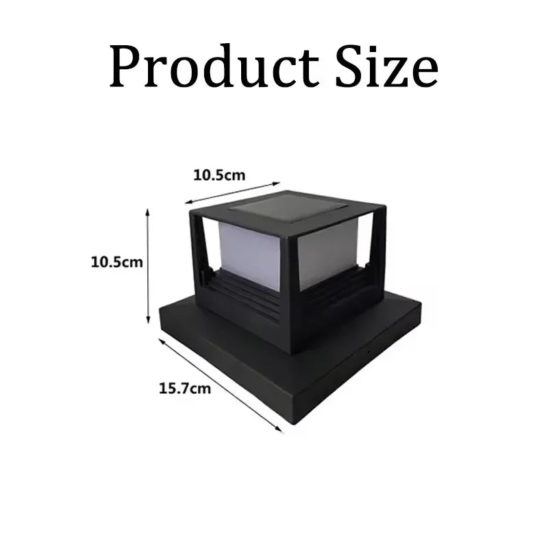 Solar Pillar Post Cap Light | Waterproof LED Garden Fence Lamp