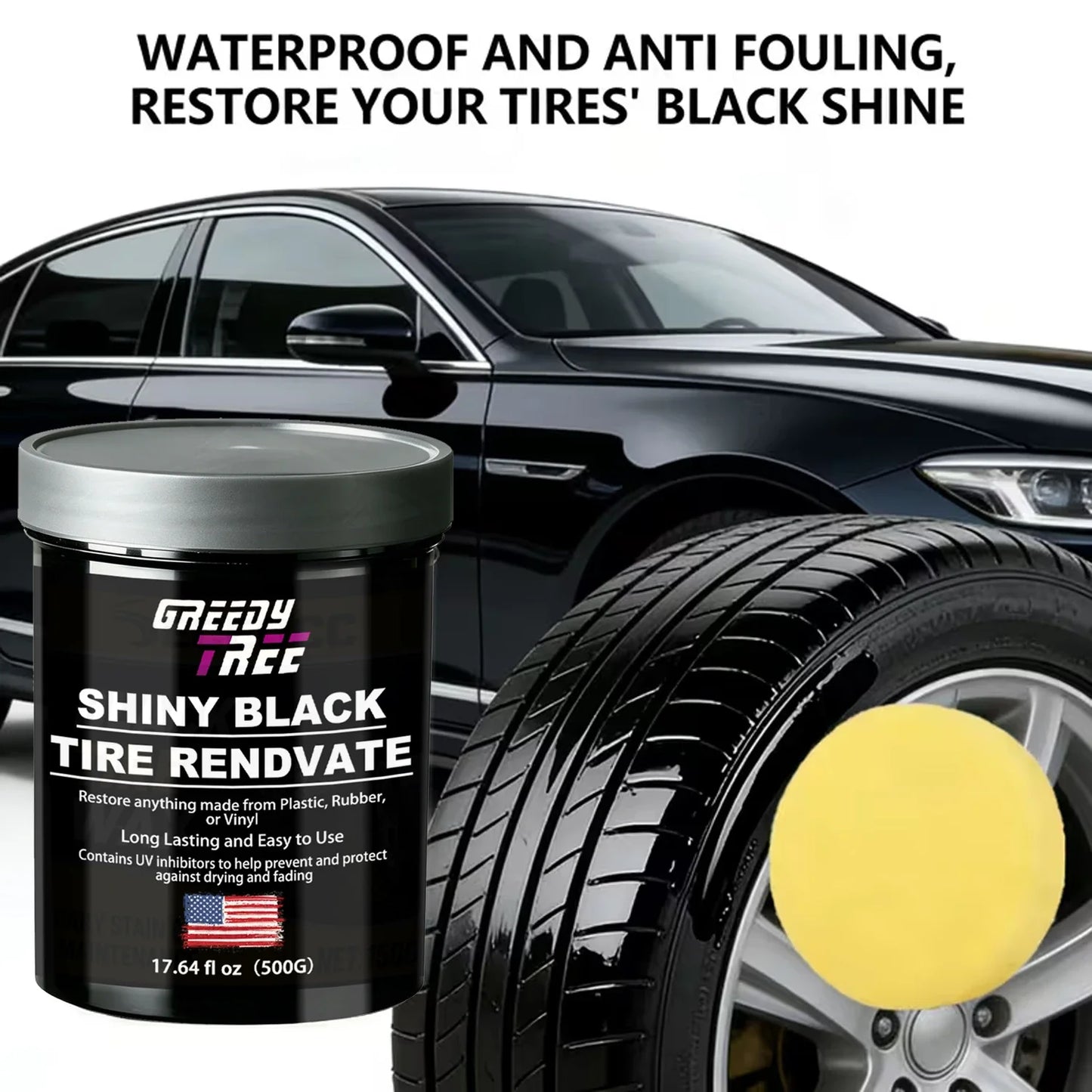 Tire Shine & Restorer | UV Protection for Tires, Plastic & Vinyl