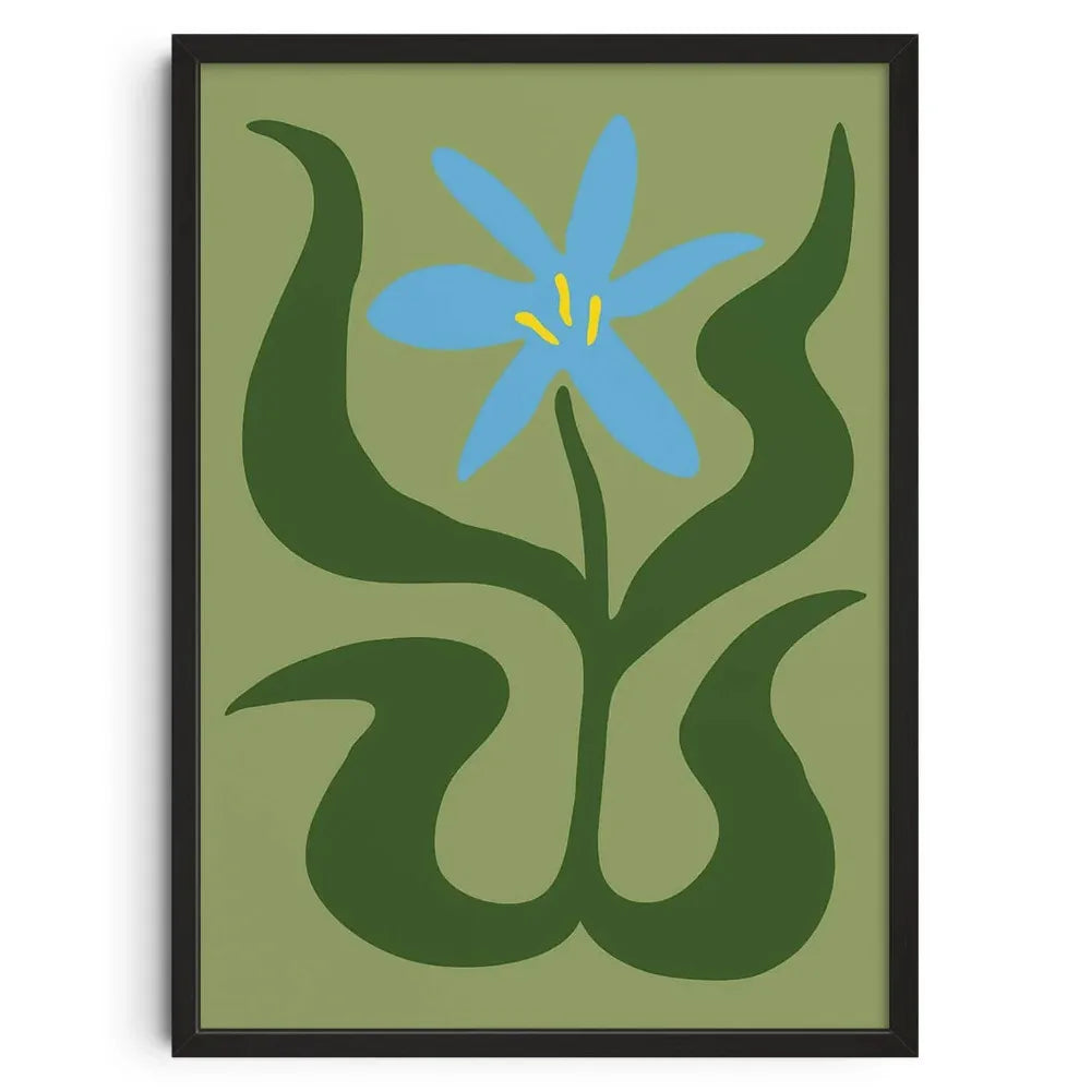 Japanese Retro Floral Canvas Wall Art | Unframed Poster