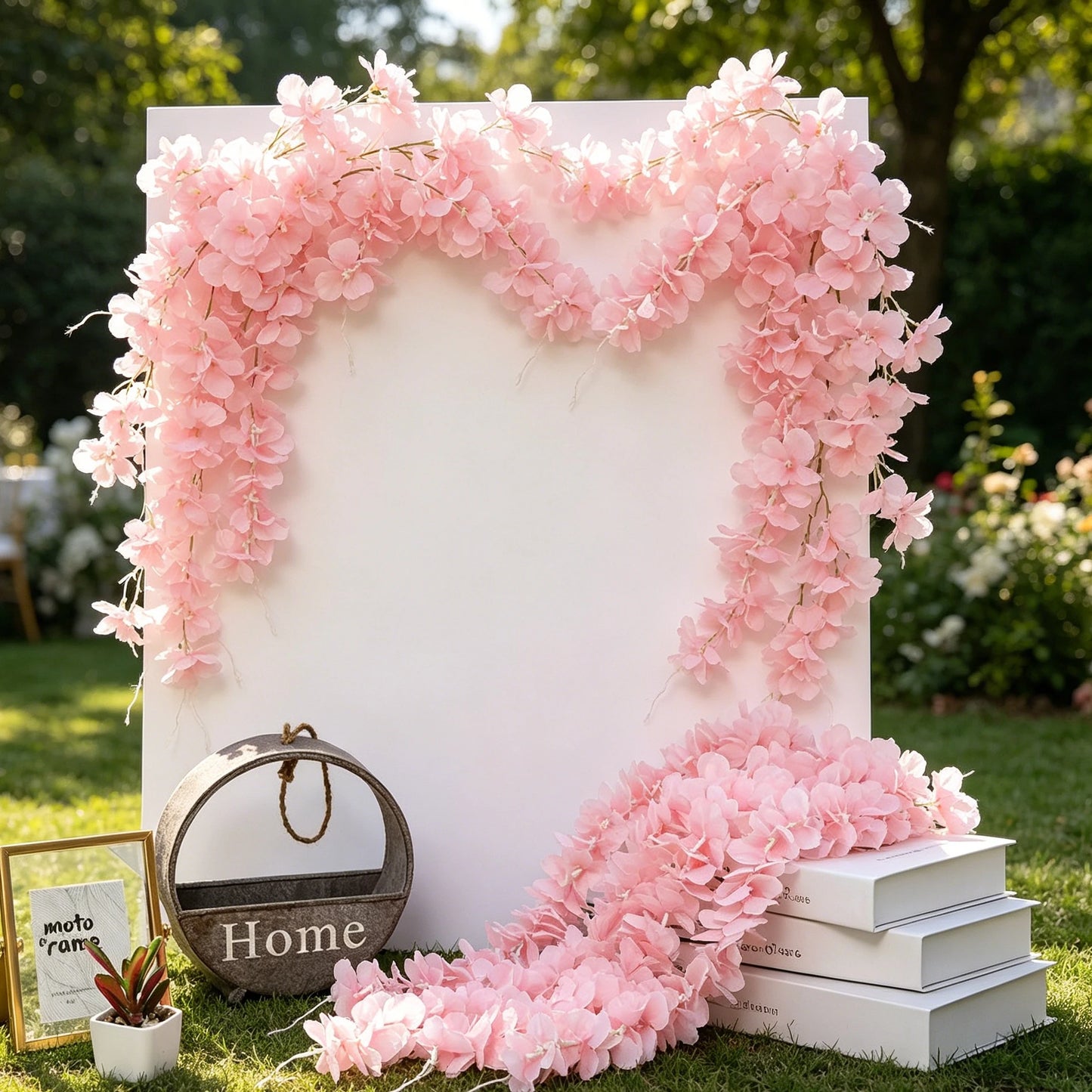 Silk Sakura Artificial Garland – Wedding & Garden Flower Decor