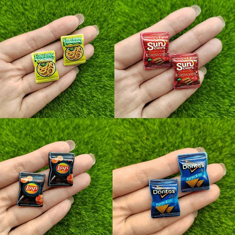 10Pcs Miniature Potato Chips Dollhouse Accessories | Pretend Play