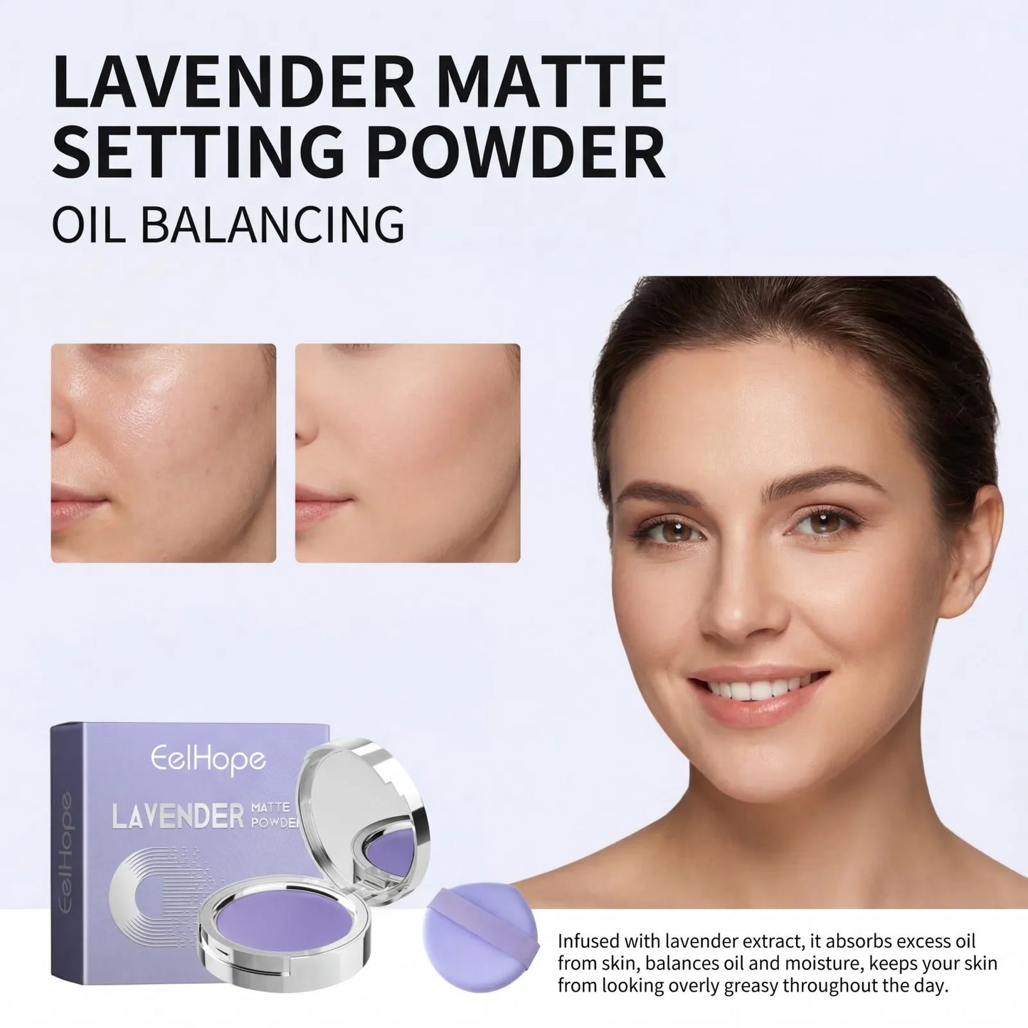 Lavender Matte Setting Powder – Oil Control & Brightening 10g