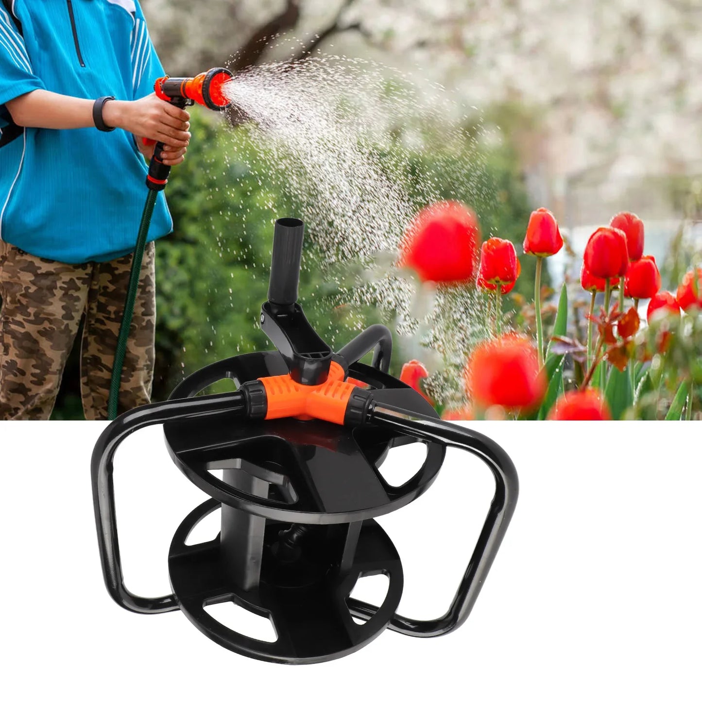 Hose Reel Single Arm Water Pipe Storage Rack ABS Tool Garden Car