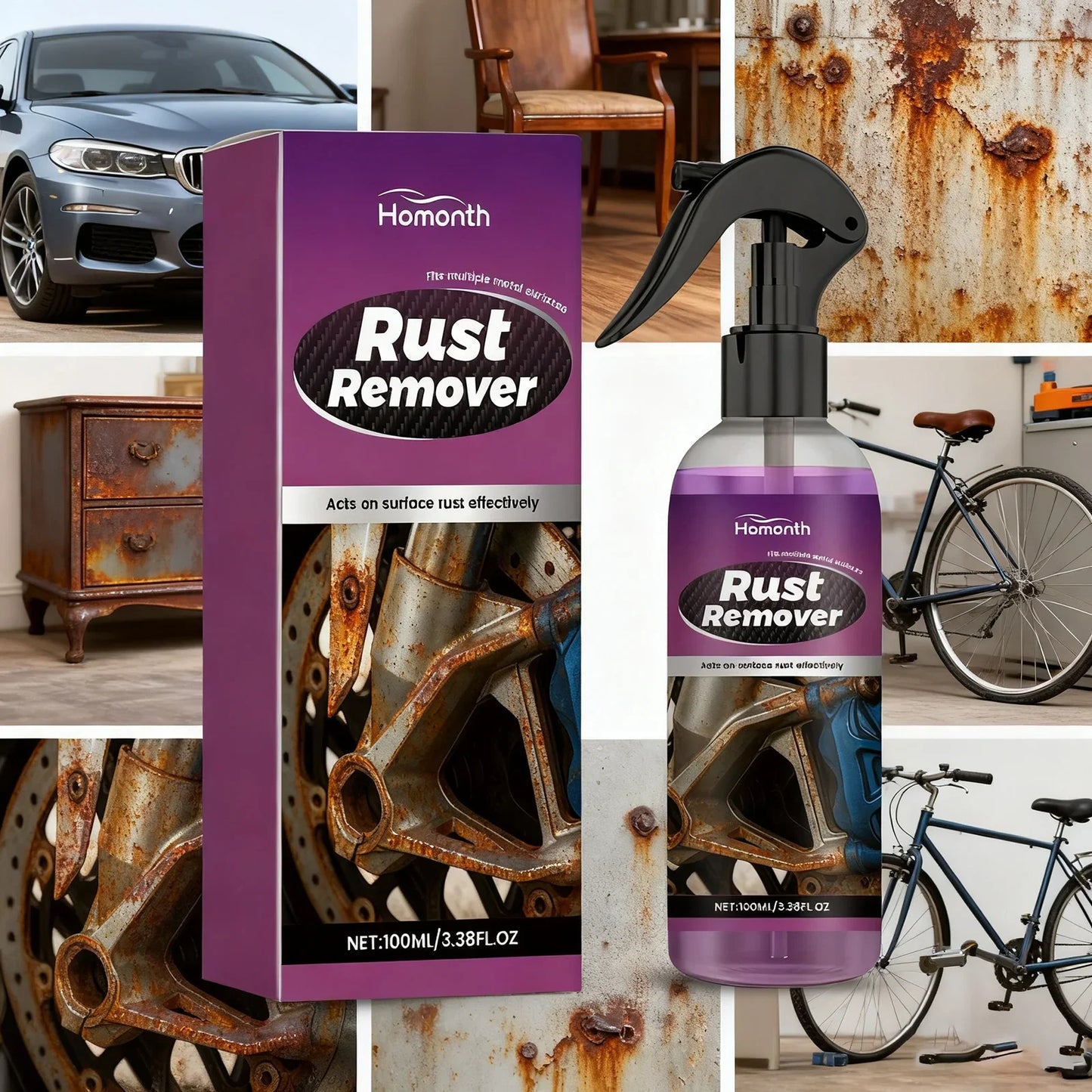 Car Rust Remover Spray for Auto Paint and Metal Surfaces Peaceful Pleasures Health and Wellness