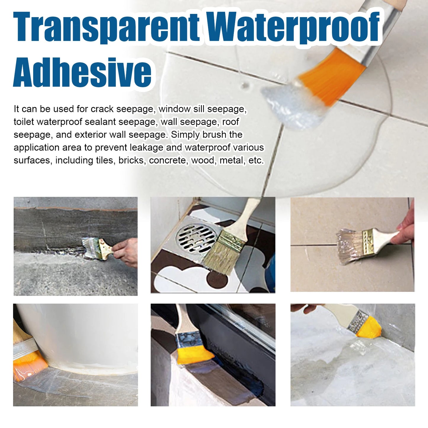 100g Clear Waterproof Sealant Glue | Leak-Proof Crack Repair