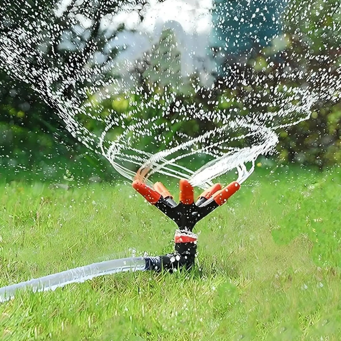 360° Rotating Garden Sprinkler | Quick Connect Lawn Irrigation