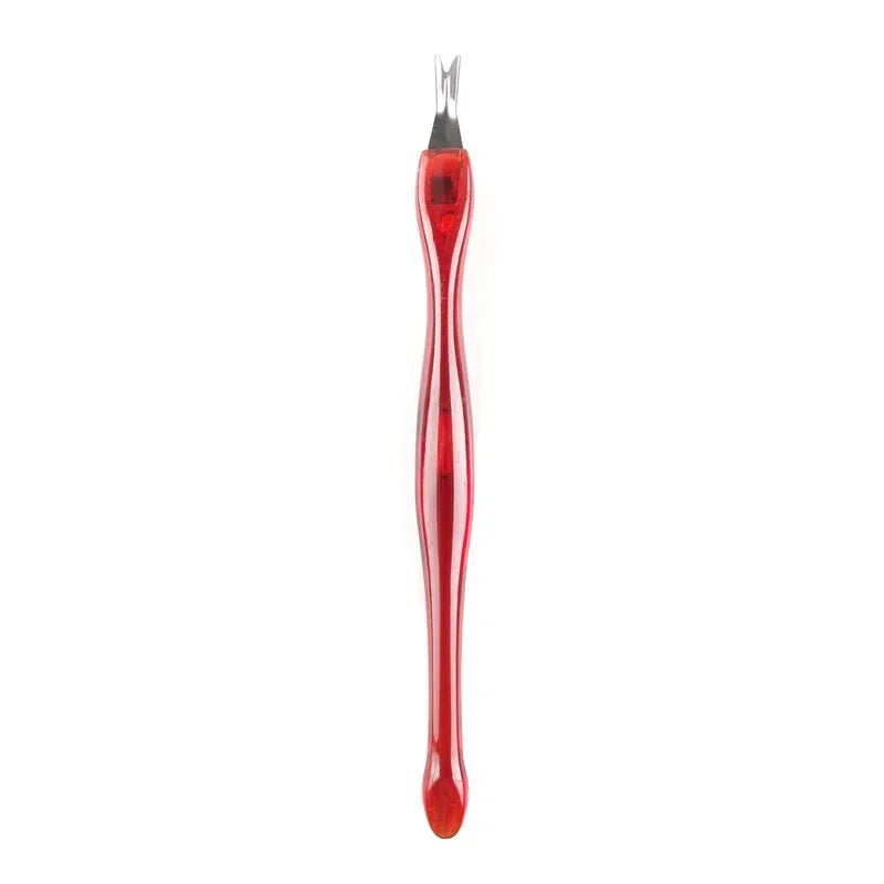 Cuticle Pusher Stainless Pusher Nail Art Fork Manicure Tool for Trim Dead Skin Fork Nipper Pusher Trimmer Cuticle Remover Peaceful Pleasures Health and Wellness