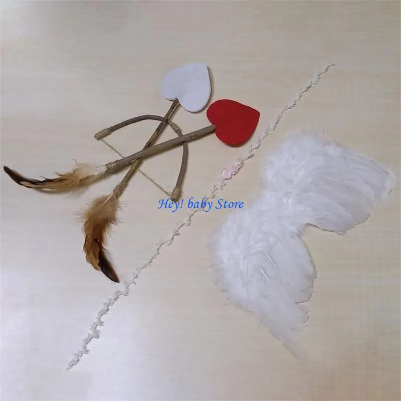 Baby Angel Cupid Costume Set | Wings Bow & Arrow Photo Props
