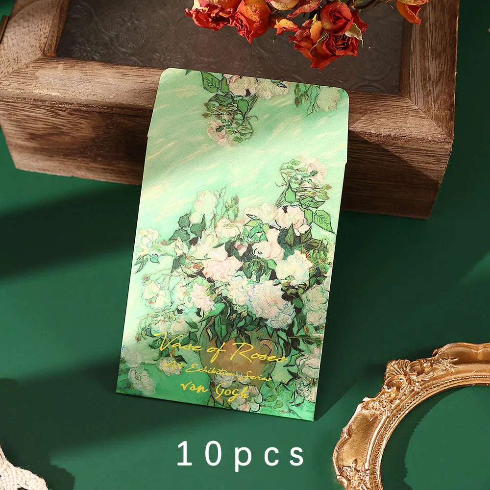 Oil Painting Thick Letterhead Envelope Greeting Card Love Letter