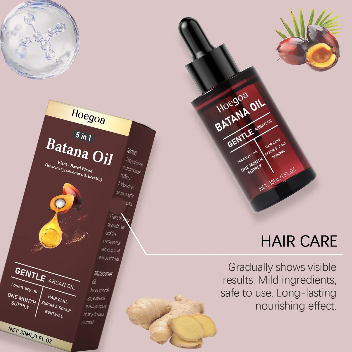 HOEGOA Batana Essential Oil – Nourishing Hair Treatment 30ml