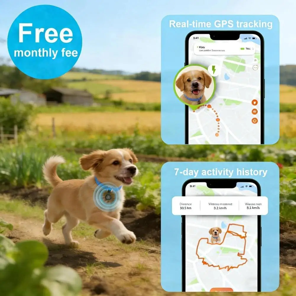 Pet GPS Tracker & Reflective Collar – Real-Time Anti-Lost