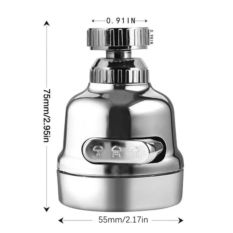 360° Swivel Faucet Aerator – Water-Saving Kitchen Sprayer Nozzle
