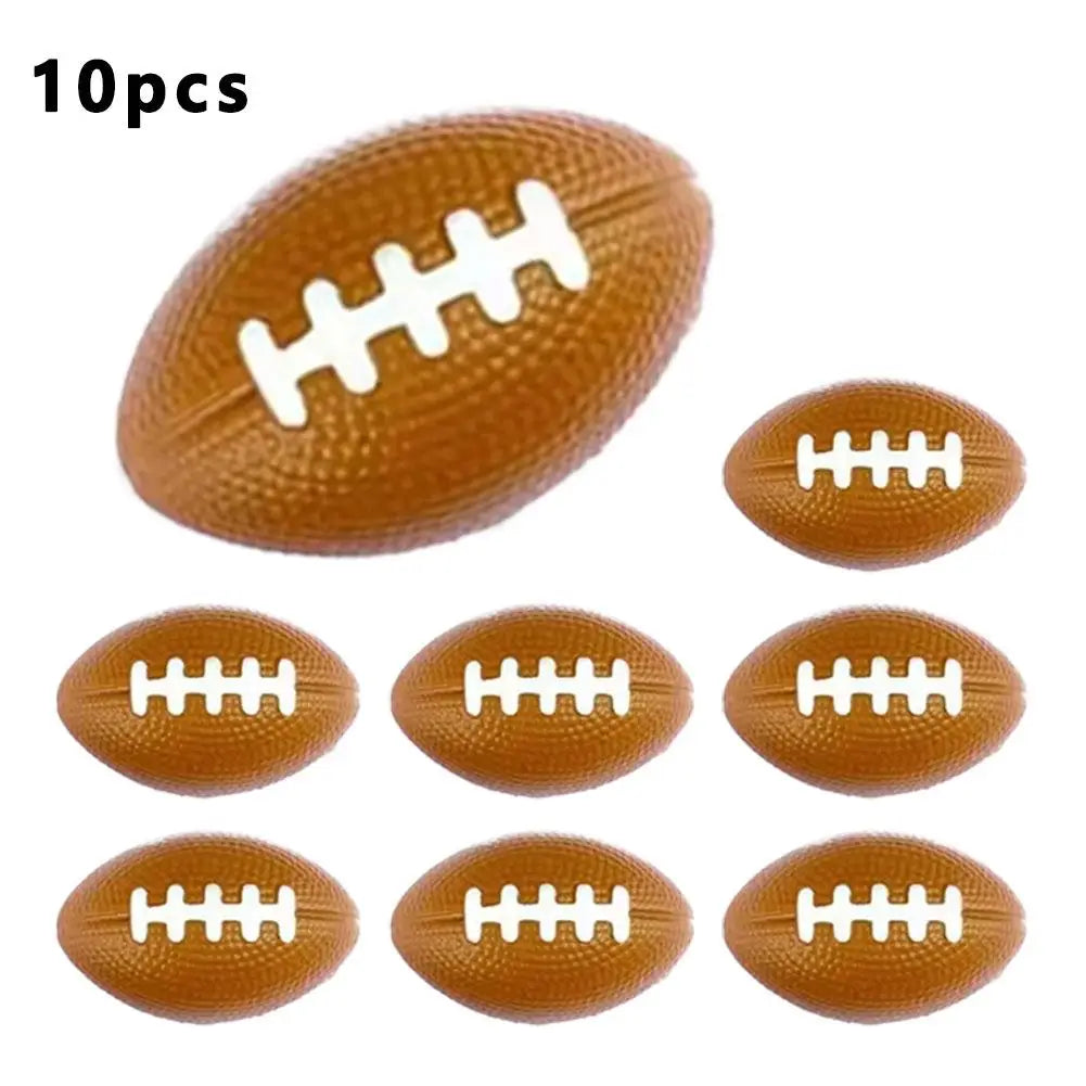 10-Pack Mini Football Bouncy Balls – Party Favors & Prizes