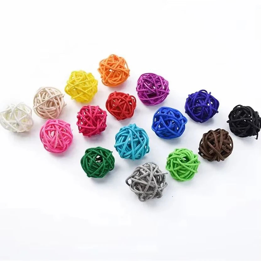 Artificial Rattan Balls 20/40 Pcs – DIY Wedding & Home Décor