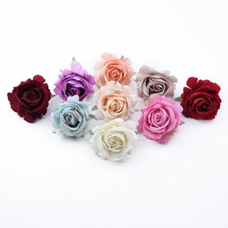 Silk Rose Heads 5/10pcs – Wedding, Wreath & DIY Decor