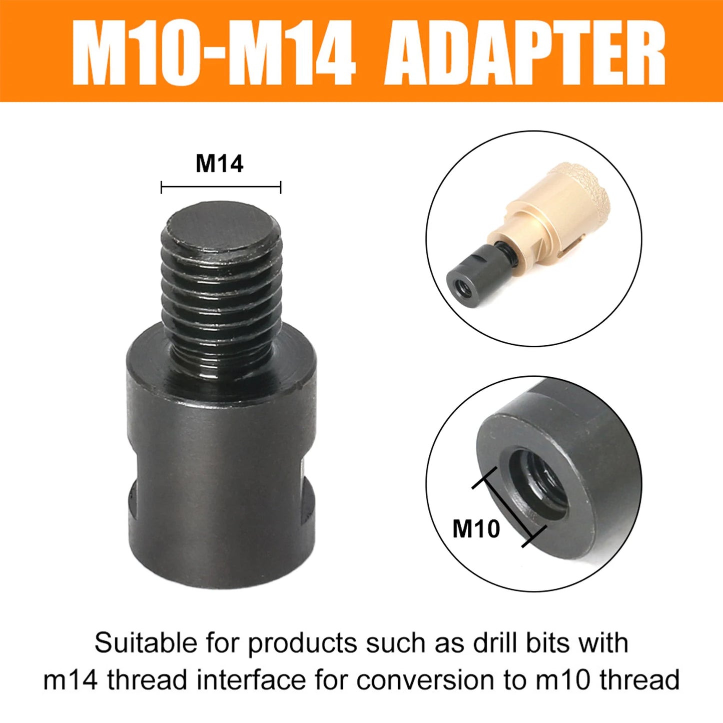 Angle Grinder Adapter Converter M10 M14 5 8-11 Adapte Arbor Connector